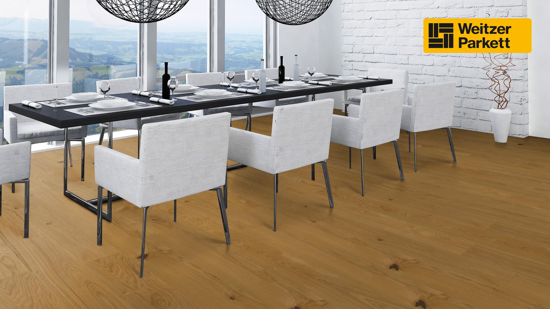 Weitzer Parkett Charisma Einblatt Eiche Mandel | wild | gefast