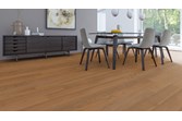 Weitzer Diele 1800 Esche Amber | lebhaft bunt | gefast | gebürstet | matt lackiert