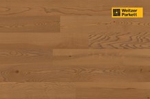 Weitzer Diele 1800 Esche Amber | lebhaft bunt | gefast | gebürstet | matt lackiert